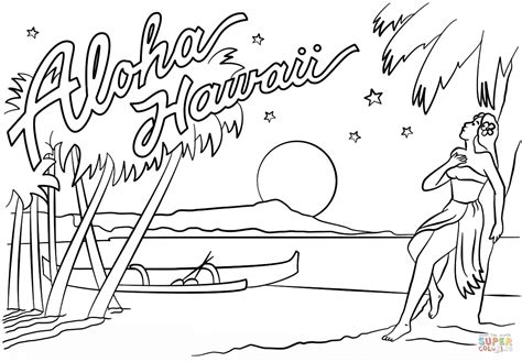 hawaiian beach coloring pages  coloring pages   kids