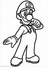 Coloring Luigi Getcolorings sketch template