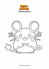 Dedenne Colorare Ausmalbilder Bisharp Supercolored sketch template