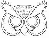 Mask Owl Masks Kids Animal Printable Template Outline Coloring Crafts Bird Face Wolf Colour Craft Pattern Pages A4 Cut Sablonok sketch template