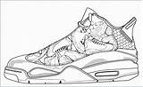 Jordan Air Shoes Drawing Coloring Jordans Pages Sneaker Nike Drawings Mandala Michael Templates 5th Zero Sketch Dimension Template Color Mandalas sketch template