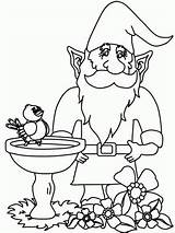 Gnome Coloring Garden Designlooter Bird Old 95kb 400px sketch template