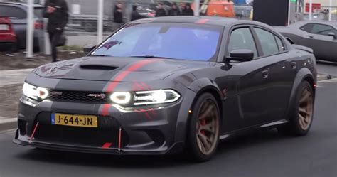 modified dodge charger hellcat bring  muscle car fever  europe