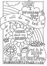 Coloring Rainbows Brownies Girlguiding Juniors Beliefs sketch template