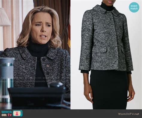 Wornontv Elizabeth’s Tweed Collared Jacket On Madam Secretary Téa