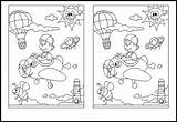 Diferencias Volando Niño Avioneta Infantiles sketch template