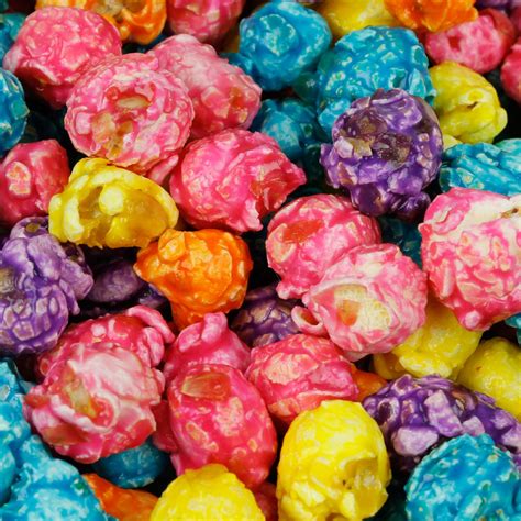 rainbow candy coated popcorn  oz bag gourmet candy coated popcorn