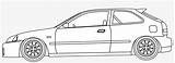 Civic S2000 Ek9 Hatchback Ek Seekpng sketch template