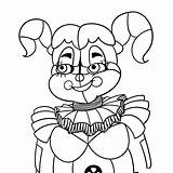 Coloring Nights Five Pages Freddys Circus Baby Freddy Fnaf Printable Print sketch template