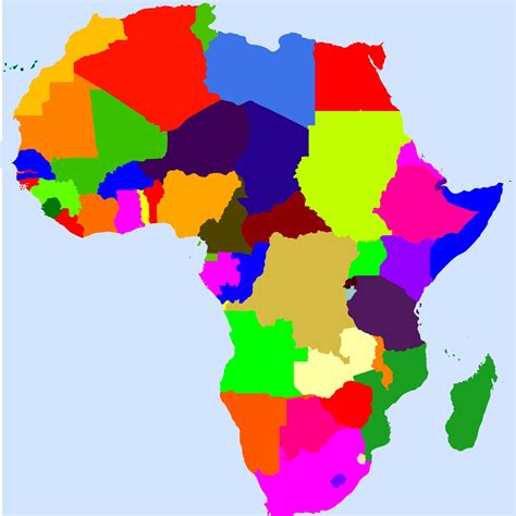 map  africa continent grey map  africa  countries  vector