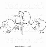 Leaping Sheep Herd sketch template