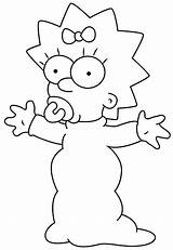 Simpsons Duff Animados Malvorlagen Maggie Sencillos Sombreados Principiantes Lapices Marge Luisa sketch template