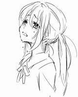 Anime Girl Manga Crying Drawing Sketch Girls Sad Cry Draw Chibi Child Line Choose Board Tumblr Visit Pen sketch template