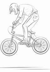 Bmx Radfahrer Supercoloring Dirt Dibujo Bicicleta Imprimer Ausdrucken Vélo Ktm Crossmotor Malbilder sketch template