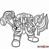 Warcraft Draw Coloring Book Wow Bronzebeard Muradin Step sketch template
