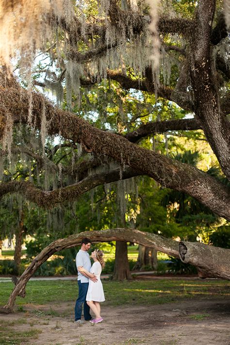 romantic new orleans park engagement glamour and grace