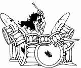 Drummer Drums Pages Ausmalbild sketch template