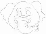 Elefante Mascaras Elefantes 1971 Animais Continuação Professora Pedacinho Céu Rosi Releases Rosto Máscaras Animanimals sketch template
