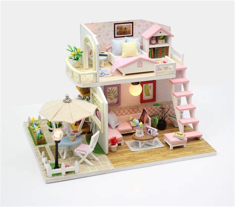 diy handmade mini dollhouse kits miniature furniture  dust cover