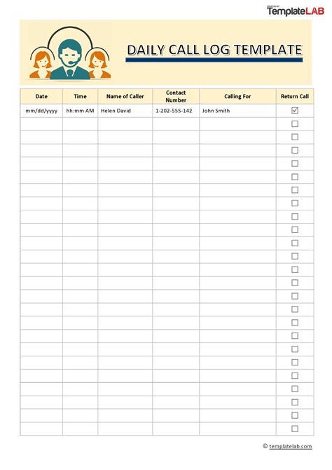 daily sales call sheet template