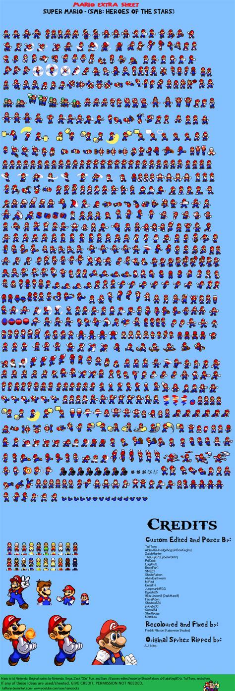 Super Mario Sprite Sheet 7675 Cloud Hd Wallpapers
