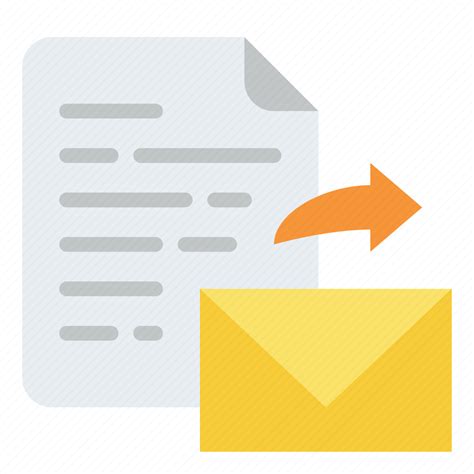 document file folder mail send icon   iconfinder