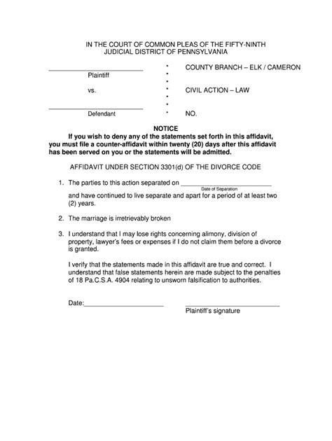 affidavit  separation  spouse form fill   sign printable