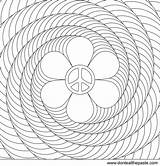 Spiral Mandalas Illusions Imprimir Designlooter Coloringhome sketch template