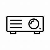Projector Icon Vector Vecteezy Clipart Icons System sketch template