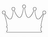 Crown Template Pattern Outline Printable Clipart Crafts Paper Stencils Patternuniverse Print Birthday Princess Templates Stencil Patterns Use Make Kings King sketch template