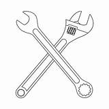 Wrenches sketch template