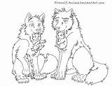 Wolves Wolf Coloring Pages Cute Anime Baby Pup Drawing Color Family Girl Pack Big Winged Bad Firewolf Puppies Deviantart Wolfs sketch template