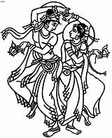 Dancing Dance Coloring Indian Clipart Cartoon Pages Dancer India Clip Line Cliparts Drawing Dancers Girl Folk Garba People Library Couple sketch template