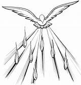 Pentecost Tongues sketch template