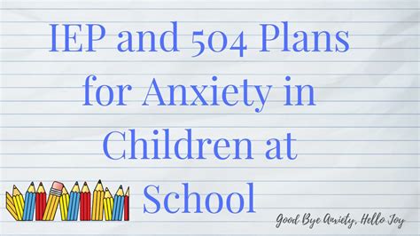 iep   plans  anxiety  children  school youtube