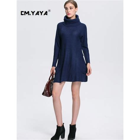 cmyaya 2016 new women casual winter dark blue full sleeve