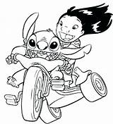 Stitch Coloring Lilo Pages Angel Disney Stich Printable Color Cute Bike Getcolorings Print Riding Size Lelo Getdrawings Worksheets sketch template