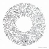 Wreath Coloring Mandala Pages Choose Board sketch template