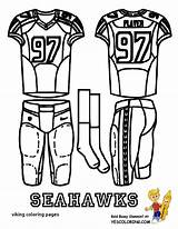 Coloring Football Pages Seahawks Jersey Seattle Drawing Vikings Printable Wilson Nfl Uniform Logo Basketball Russell Color Colouring Getcolorings Getdrawings Kids sketch template