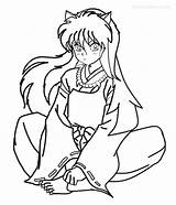 Inuyasha Coloring Pages Kids Kagome Cool2bkids Printable Getcolorings Choose Board sketch template