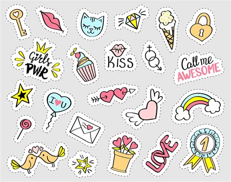 fashion girly stickers buy     buy    sticker sets