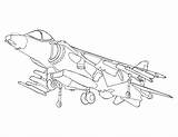 Harrier Jet Kycon sketch template