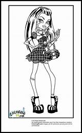 Monster High Frankie Coloring Stein Pages Print sketch template