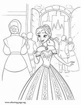 Coloring Frozen Anna Disney Pages Excited Ceremony Colouring Elsa Color Princess Para Sheets Arendelle Desenhos Printable Colorir Cores Choose Board sketch template