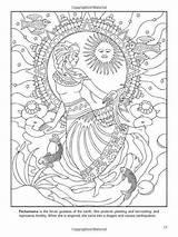 Dover Ausmalbilder Vampire Incan Pintar Goddesses Mandalas Mandala Onlycoloringpages Designlooter Marty Noble sketch template