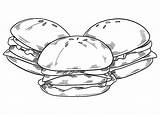 Hamburgers Hamburguesa Hamburguesas sketch template