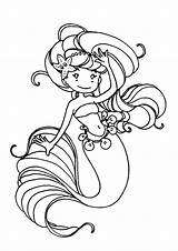 Sirenas Sirena Sirenita Imagenparacolorear Pintar sketch template