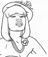 Minaj Nicki Coloring Everfreecoloring sketch template