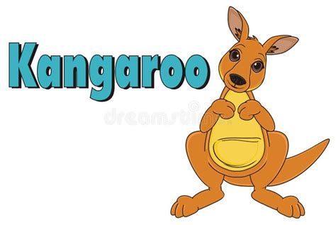 kangaroo  letters stock illustration illustration  animal