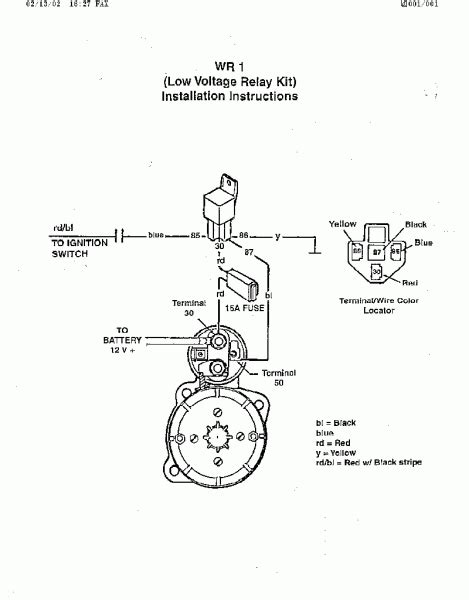 ford starter relay wiring